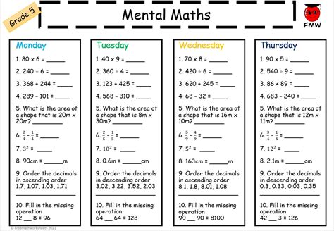 Printable Mental Math Worksheets For 1st Grade Mental Maths Addition Porn Sex Picture