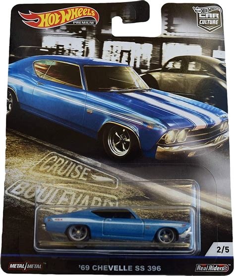 Hot Wheels Car Culture Cruise Boulevard 69 Chevelle SS 396 25 Azul