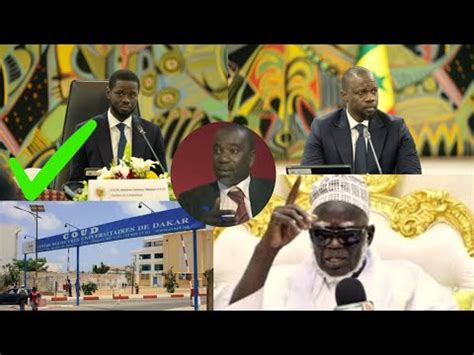 université cheik anta diop decision du diomaye faye pm Sonko YouTube