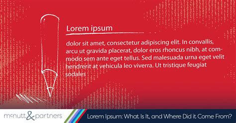 Lorem Ipsum: What Is It, and Where Did it Come From? | McNutt & Partners