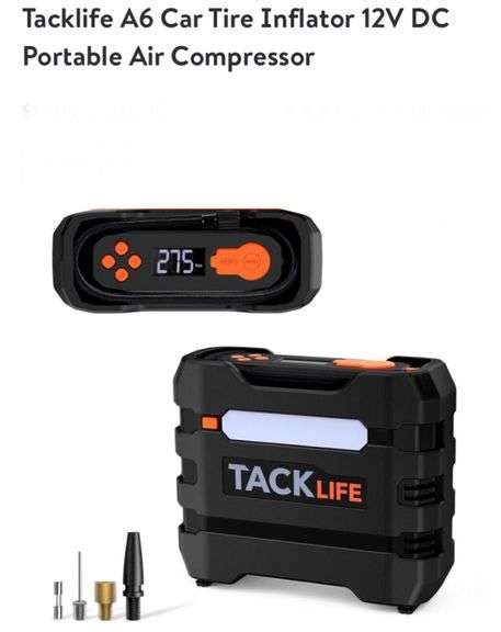 Tacklife Car Tire Inflator 12volt DC Portable Air Compressor