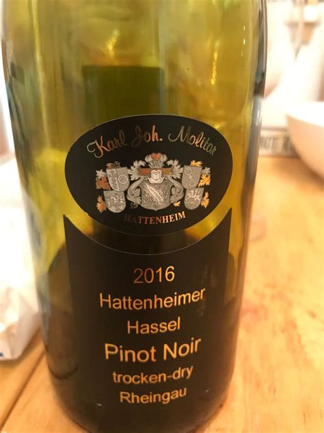 2019 Karl Joh Molitor Hattenheimer Hassel Pinot Noir Trocken Germany