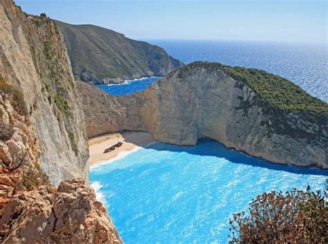 Navagio Naufr Gio Praia Zakynthos Gr Cia Mar J Nico Fotos Imagens De