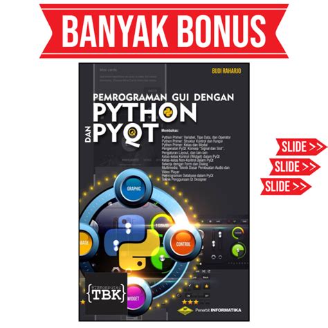 Buku Pemrograman Gui Dengan Python Dan Pyqt Budi Raharjo Lazada Indonesia