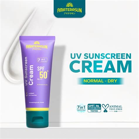 Jual Amaterasun Real Spf Certified Uv Sunscreen Cream Spf Pa