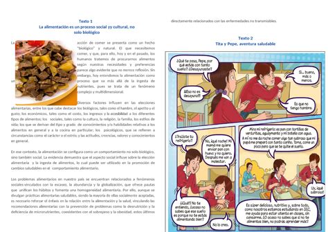 Texto Y Texto Texto La Alimentaci N Es Un Proceso Social Yy