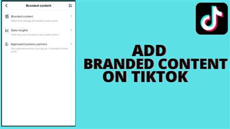 How To Add Branded Content On Tiktok YouTube