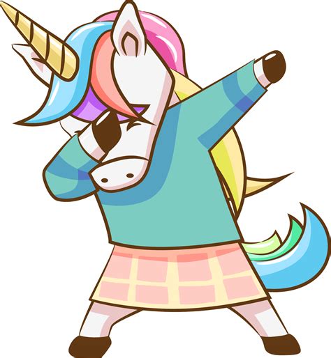Unicorn Dabbing Png Graphic Clipart Design 19152599 Png