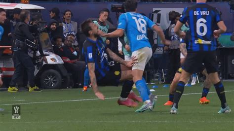 Simeone Espulsione In Napoli Inter I Falli Highlights Supercoppa