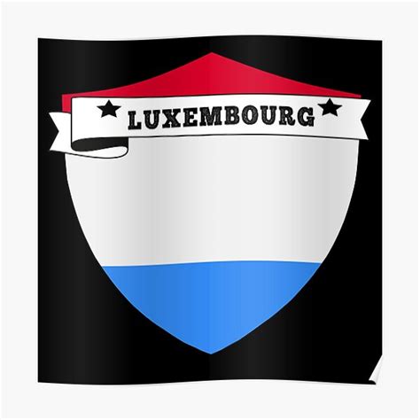 LUXEMBOURG COUNTRY SHIELD MINIMALIST LUXEMBOURG FLAG I LOVE