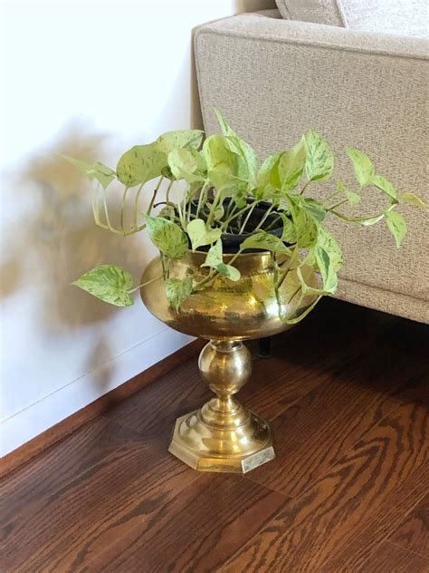 Vintage Brass Plant Stand Etsy