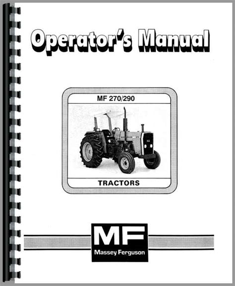 Massey Ferguson 290 Tractor Operators Manual