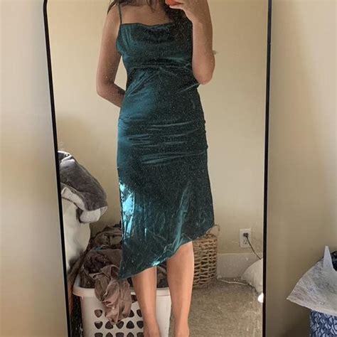 formal dark green/teal dress very... - Depop