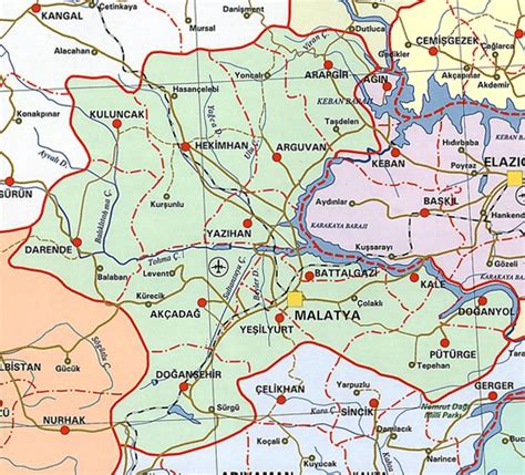 Malatya Map Turkey