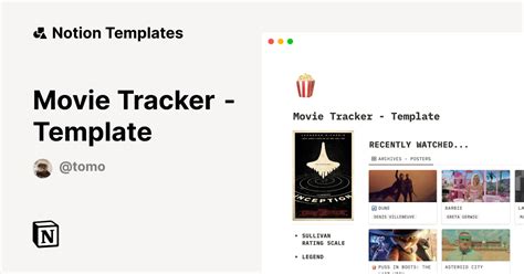 Movie Tracker Template Template Notion Marketplace