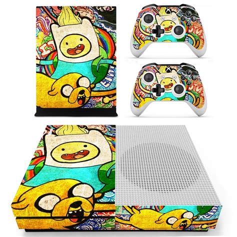 Adventure time wallpaper decal skin sticker for Xbox One S console and controllers