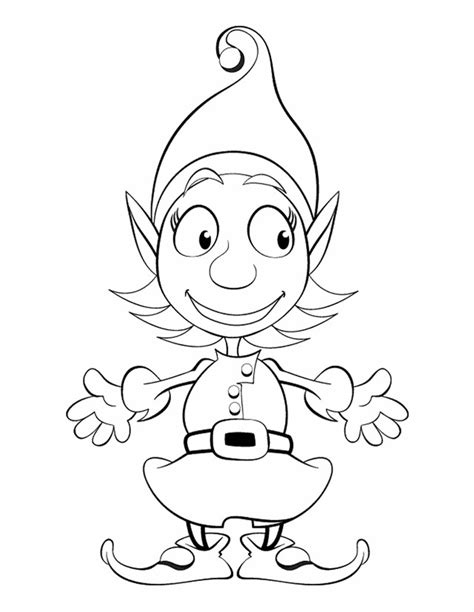 Coloriage Elfe Simple Dessin Gratuit Imprimer