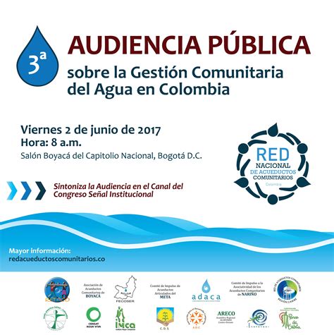 III AUDIENCIA PÚBLICA SOBRE LA GESTIÓN COMUNITARIA DEL AGUA EN COLOMBIA