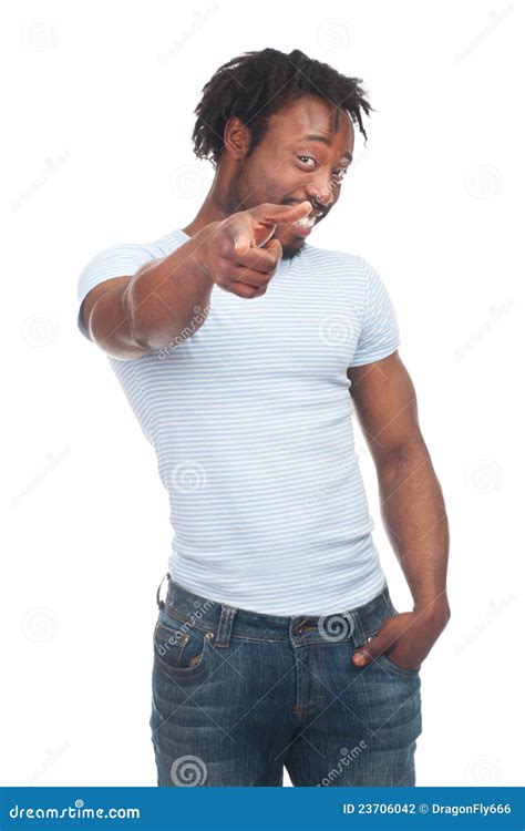 Young man pointing at you stock photo. Image of expression - 23706042