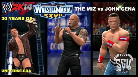 Wwe 2k14 30 Years Of Wrestlemania Ep40 The Miz Vs John Cena