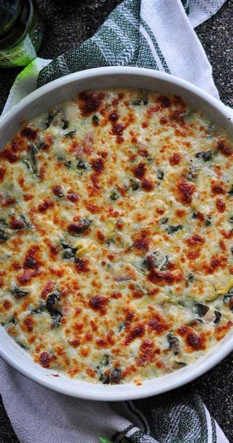 Baked 3 Cheese Spinach And Artichoke Dip Recipe Flavorite