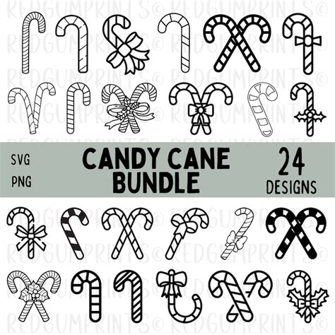 Candy Cane Svg Bundle Candy Svg Christmas Svg Xmas Svg Etsy