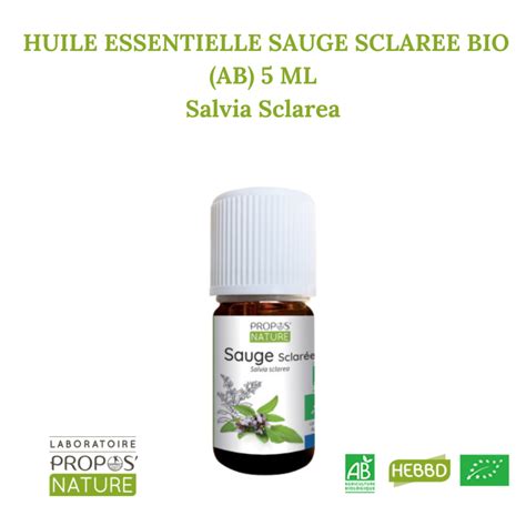 Sauge Sclaree Bio Ab Huile Essentielle Ml Salvia Sclarea