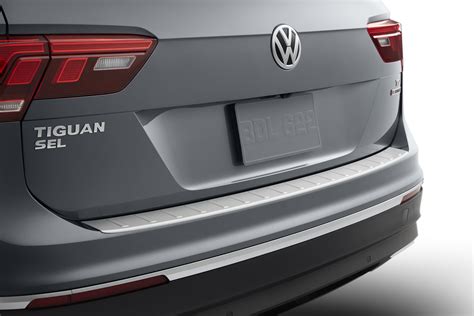 Volkswagen Tiguan Rear Bumper Protection Plate Brushed Aluminum Look 5na061195a Genuine