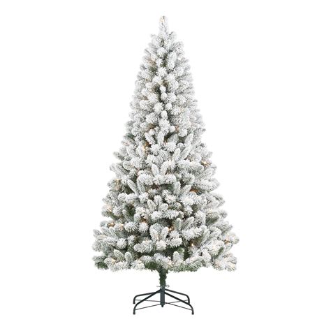 Pre Lit Flocked Christmas Tree Walmart