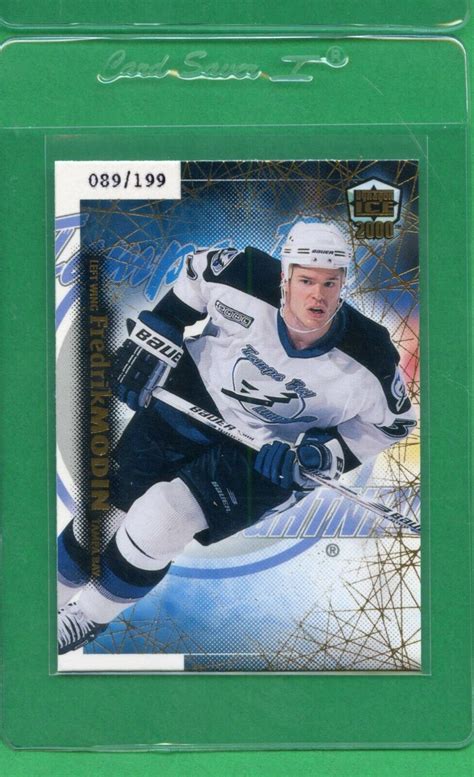 1999 00 PACIFIC DYNAGON ICE HOCKEY 182 FREDRIK MODIN SN 89 199 GOLD EBay