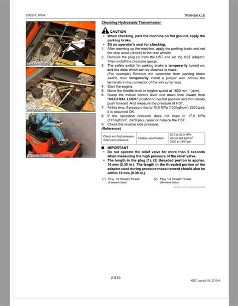 Kubota Zg A Zero Turn Mower Workshop Repair Manual