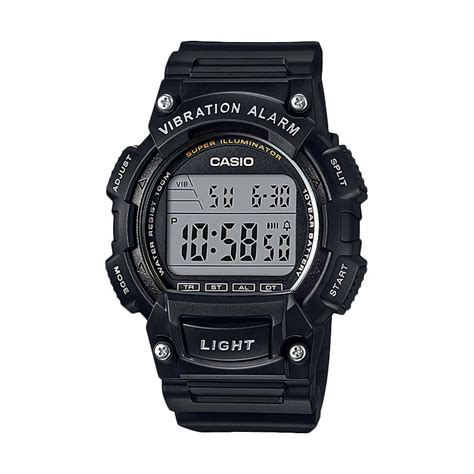 Jual Casio W H Avdf Vibration Alarm Jam Tangan Pria Hitam Di