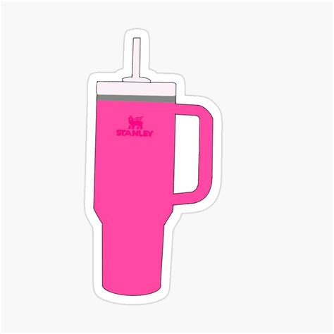 Stanley Cup Pink Sticker For Sale By Daphnegif Preppy Stickers