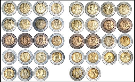 Coleccion Completa 37 Monedas De 5 Pesos Conmemorativas 426 00 En Mercado Libre