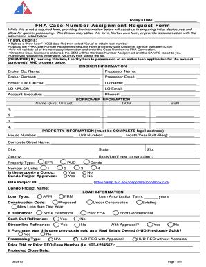 What Does A Fha Case Number Look Like Form Fill And Sign Printable