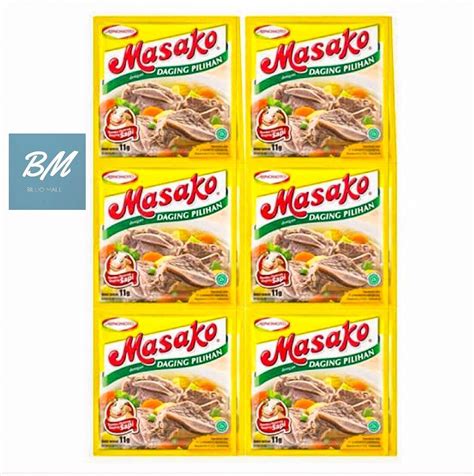 Masako Renceng Isi 12 Sachet Masako Kaldu Renceng 12 X 9 Gr Masako