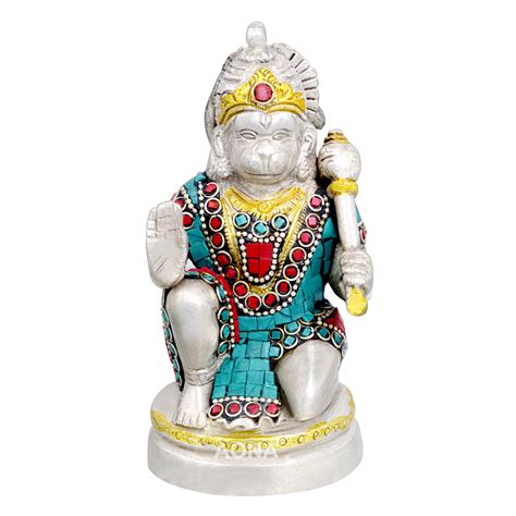 Buy AONA Hanuman Ji Statue Sitting In Brass Hanuman Ji Pawan Putra