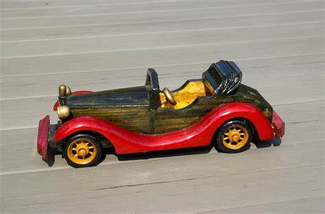 Wooden Car Model Vintage Automobile Decorative Retro Auto - Etsy