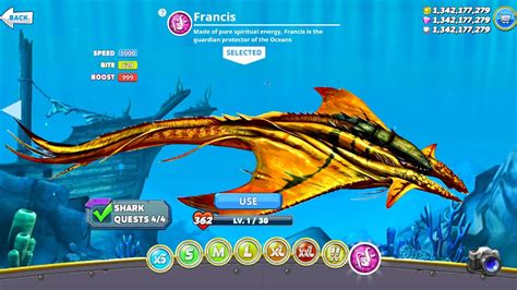 New Francis Shark Unlock Hungry Shark World All Sharks Unlocked New