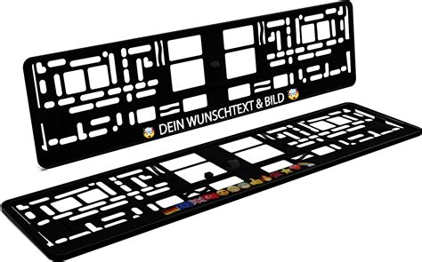 Bl Ckprint Kennzeichenhalter Personalisiert Mit Wunschtext Und Emojis