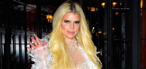 Jessica Simpson Stuns In Sparkling Sheer Nude Dress Without Li Gerie