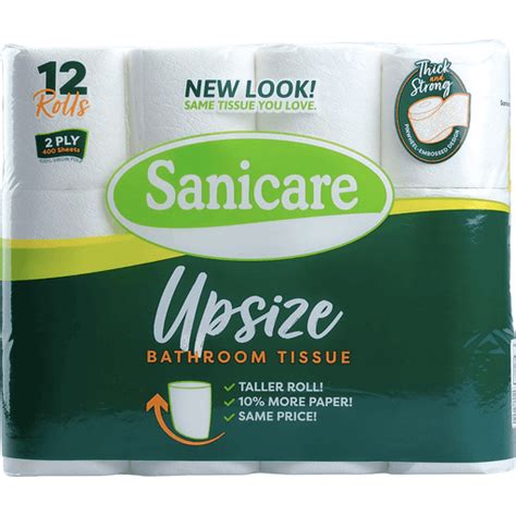 Sanicare Upsize Bathroom Tissue 2 Ply 12s Bathroom Tissue Walter Mart