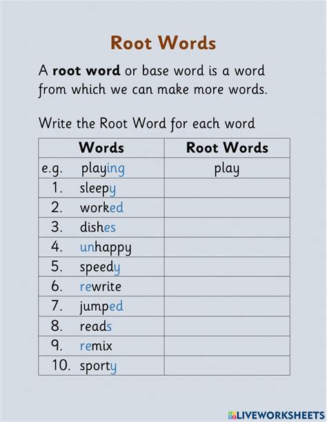 Prefixes Suffixes Root Words Worksheets Artofit