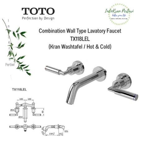 Jual Kran Wastafel TOTO TX LEL Wall Type Hot Cold Kab Tangerang INDOKRAN PERTIWI