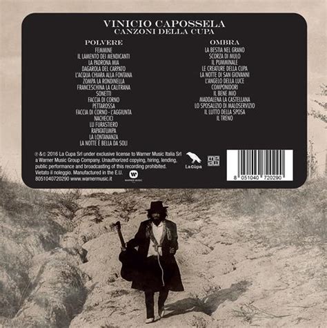 Canzoni Della Cupa Vinicio Capossela CD IBS