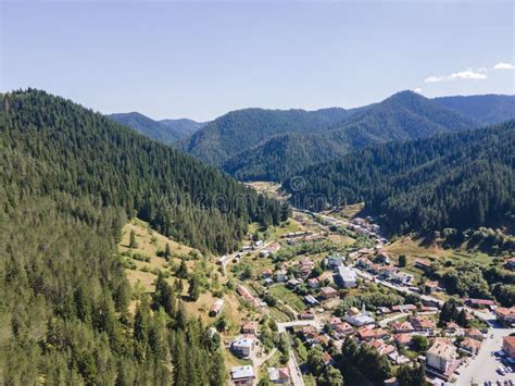 Aerial View of Village of Trigrad, Bulgaria Stock Photo - Image of ...