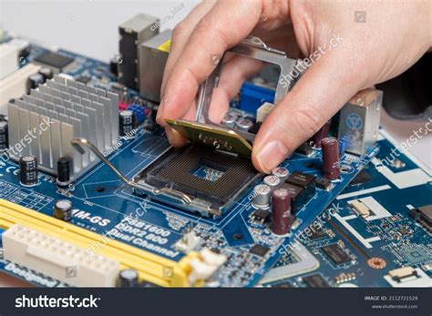 Motherboard Motherboard Repair Cpu Processor Stock Photo