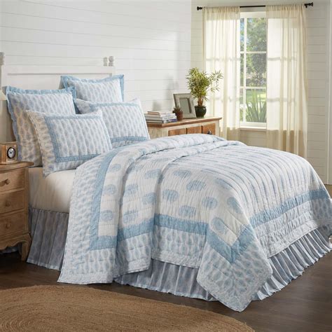 Avani Blue Luxury King Quilt Wx L By April Olive Vhc Brands