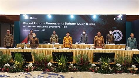 Gelar Rupslb Awal Tahun Miliar Saham Semen Baturaja Beralih Ke Sig