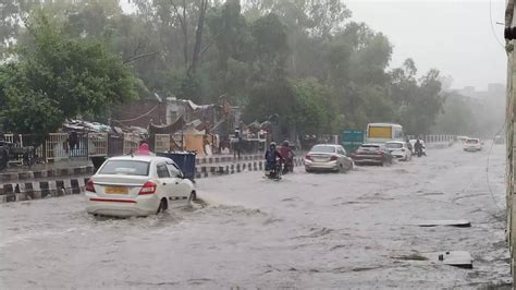 In Pics Day 1 Of Monsoon In Delhi Waterlogged Streets Traffic Chaos